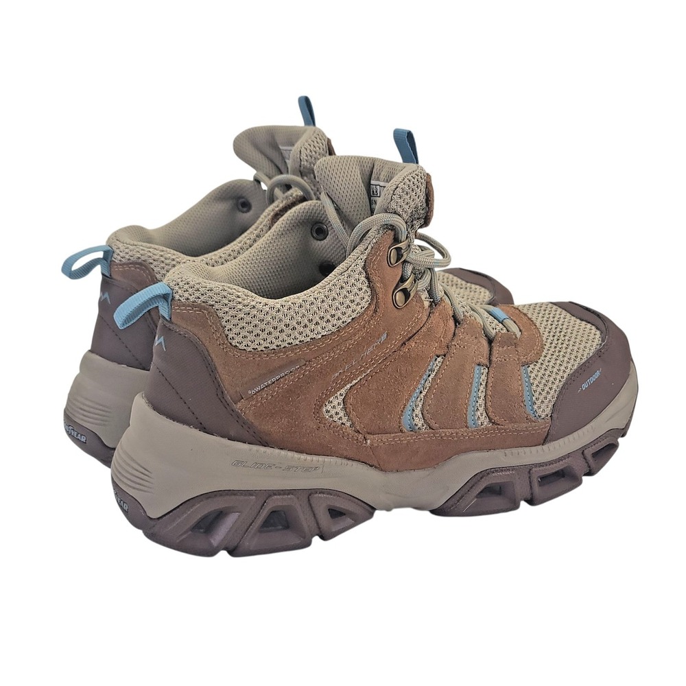 Skechers Women's Glide Step Atlanta Hiking Shoes Size 8.5 Brown Leather - Picture 4 of 12